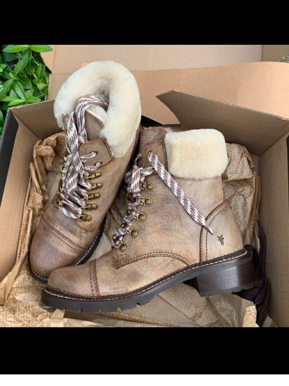 Frye combat style boots